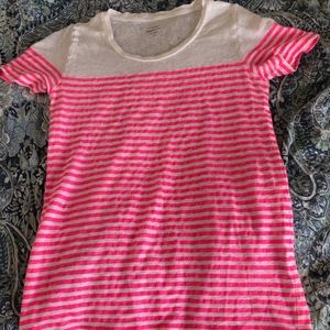 J. Crew linen stripped tee
